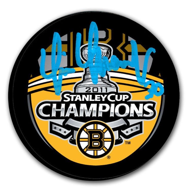 Tim Thomas Boston Bruins Autographed 2011 Stanley Cup Champions Puck