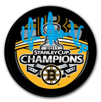 Tim Thomas Boston Bruins Autographed 2011 Stanley Cup Champions Puck - Dynasty Sports & Framing 
