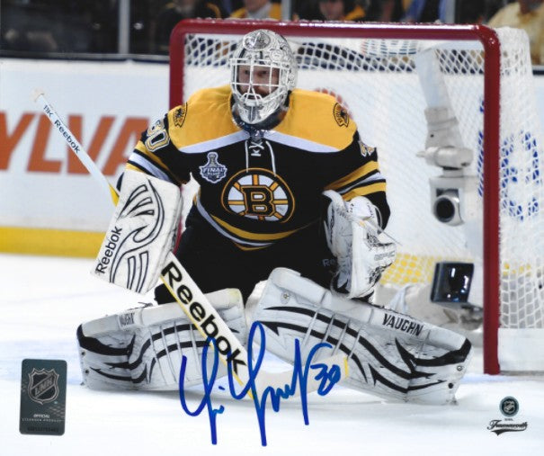 Tim Thomas 2011 Stanley Cup Finals Action Boston Bruins Autographed 8" x 10" Hockey Photo