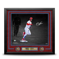 Bryce Harper Stares Down Arcia Philadelphia Phillies Autographed 16x20 Framed Blackout Photo - #3/23