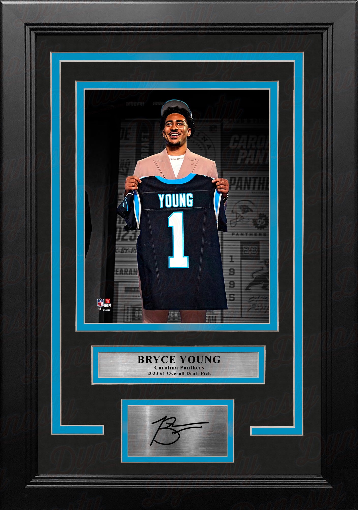 Bryce Young Carolina Panthers 8" x 10" Framed Draft Football Photo with Engraved Autograph - Dynasty Sports & Framing 