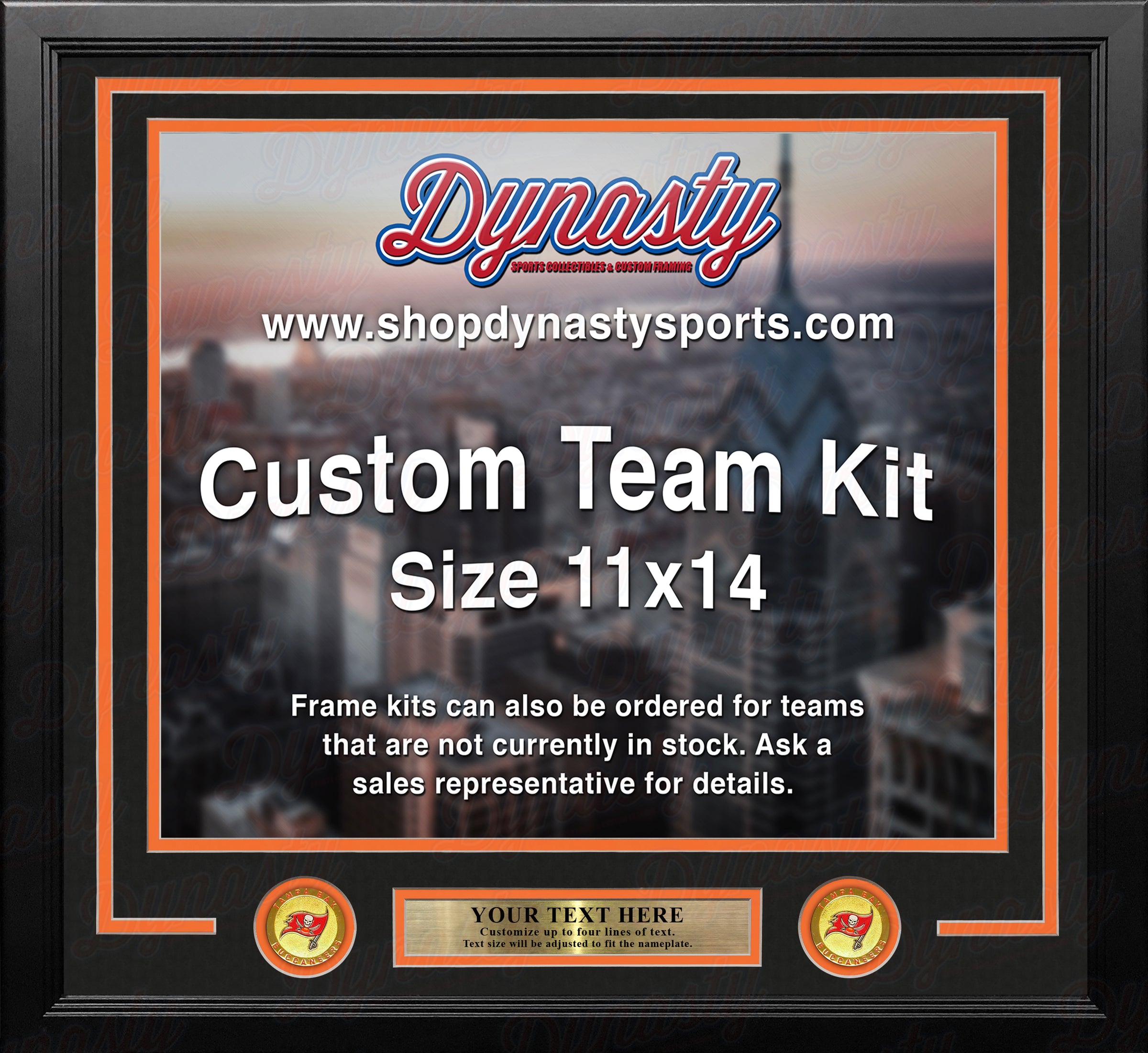Tampa Bay Buccaneers Throwback Custom NFL Football 11x14 Picture Frame Kit (Multiple Colors)