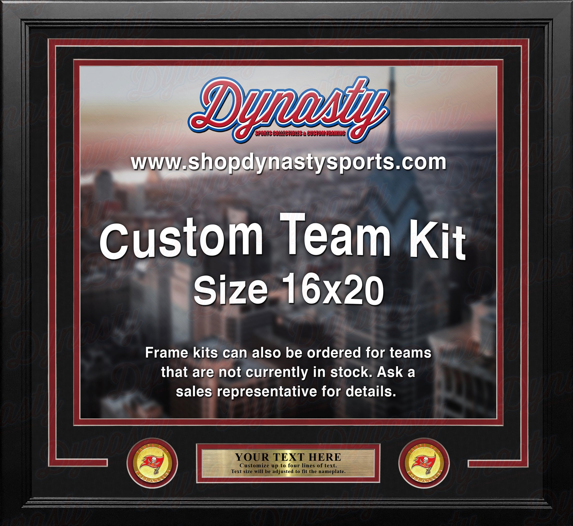 Tampa Bay Buccaneers Custom NFL Football 16x20 Picture Frame Kit (Multiple Colors)