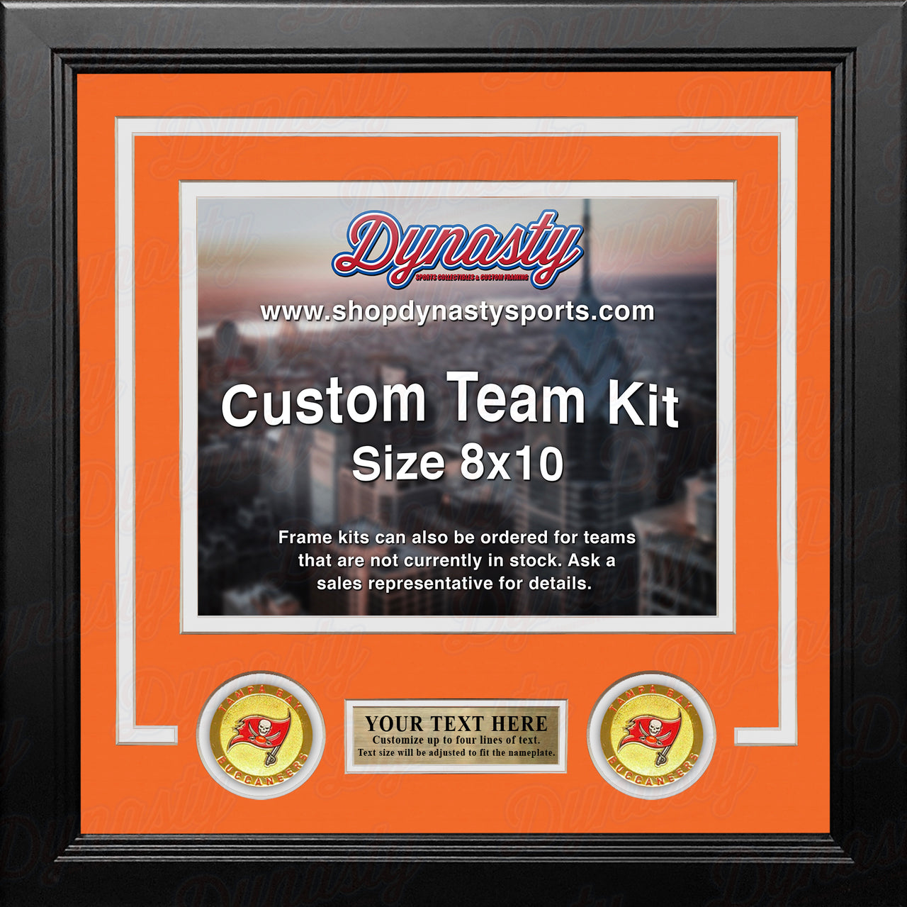 Tampa Bay Buccaneers Throwback Custom NFL Football 8x10 Picture Frame Kit (Multiple Colors)