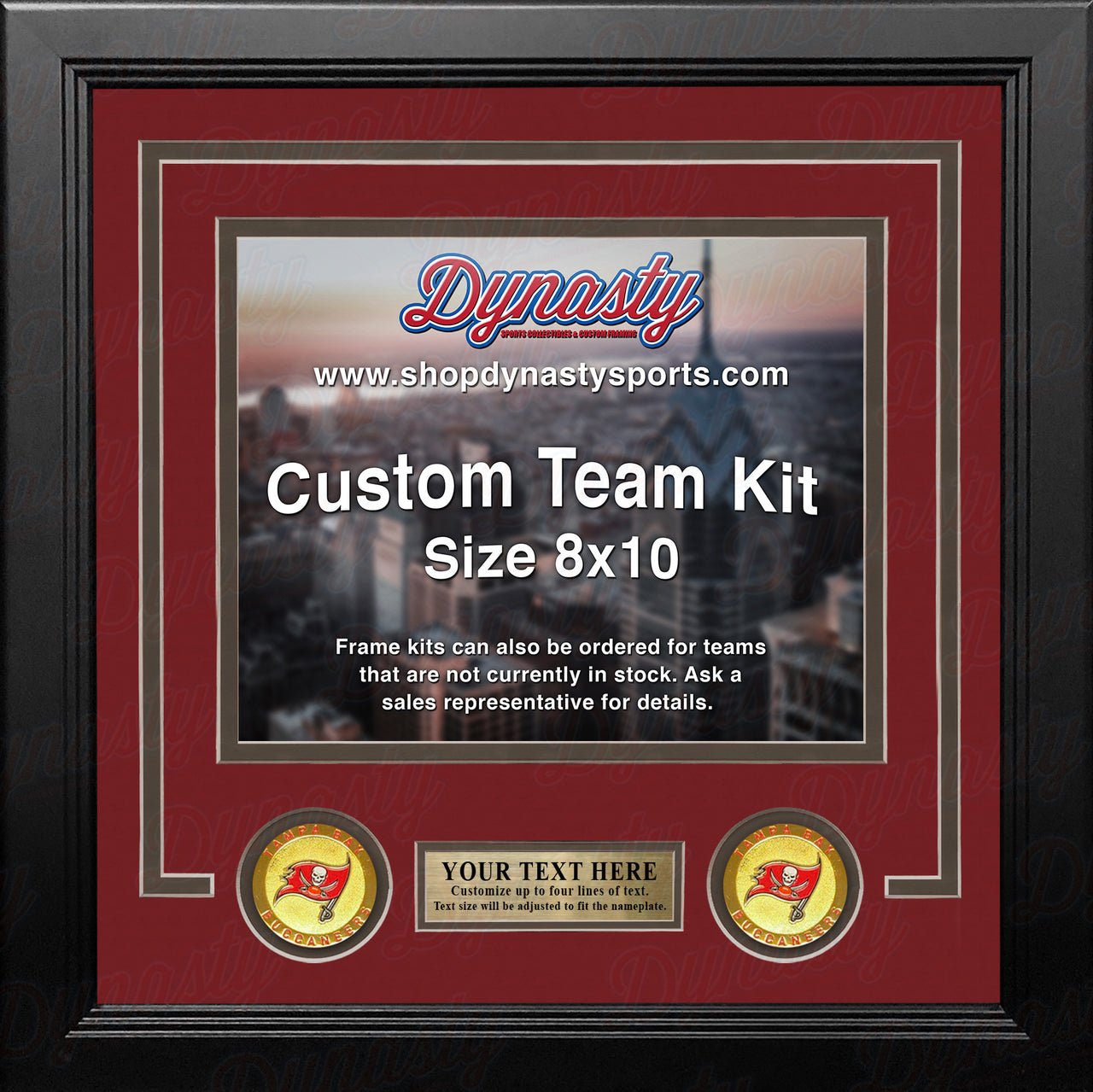 Tampa Bay Buccaneers Custom NFL Football 8x10 Picture Frame Kit (Multiple Colors)