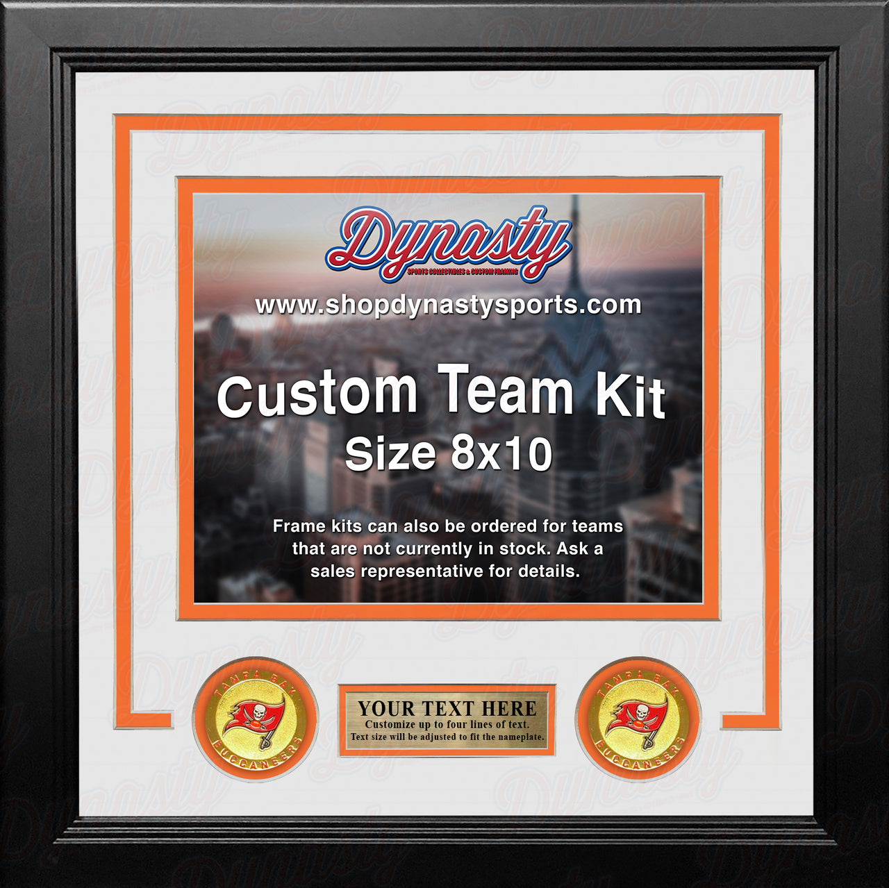Tampa Bay Buccaneers Throwback Custom NFL Football 8x10 Picture Frame Kit (Multiple Colors)