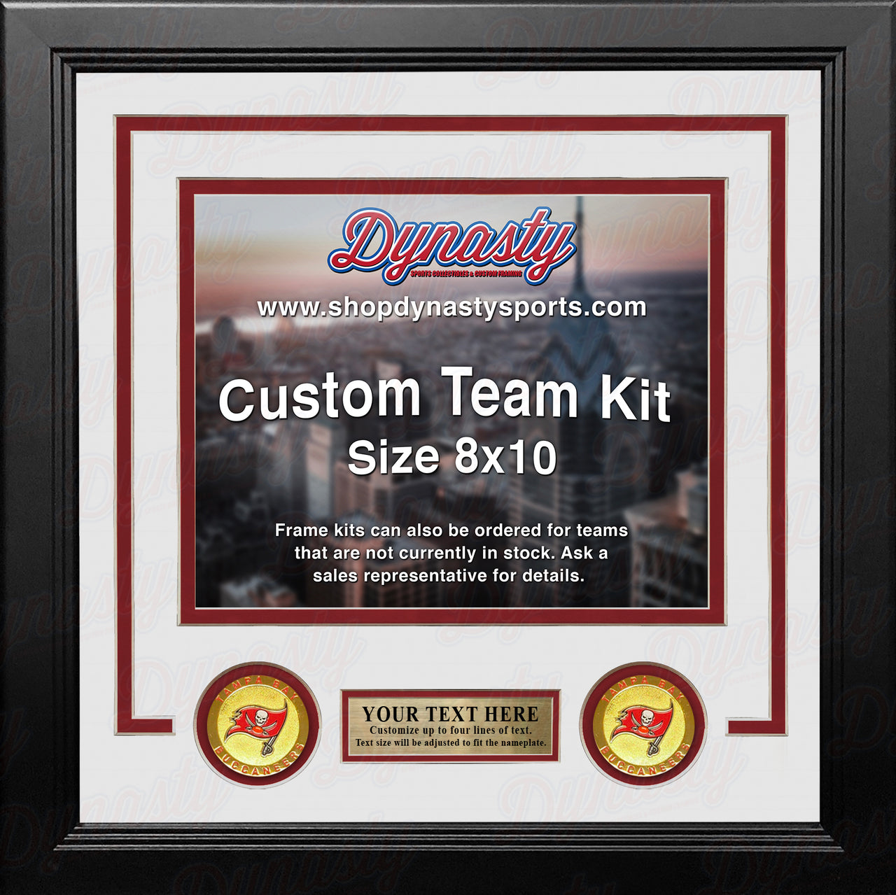 Tampa Bay Buccaneers Custom NFL Football 8x10 Picture Frame Kit (Multiple Colors)