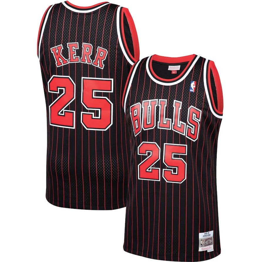 Steve Kerr Chicago Bulls Mitchell & Ness Black 1995-96 Hardwood Classics Swingman Player Jersey