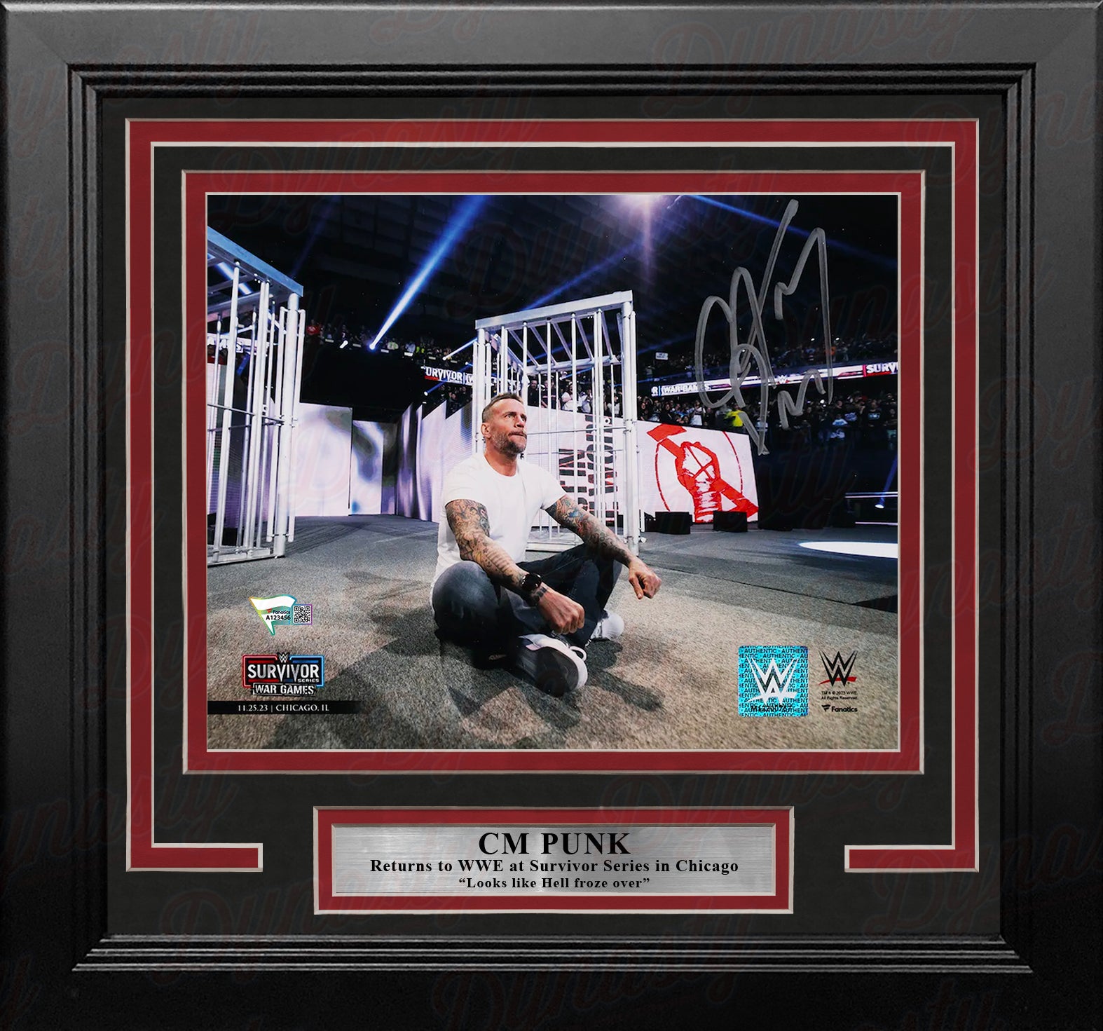 CM Punk Returns at Survivor Series Autographed Framed 8" x 10" WWE Wrestling Photo