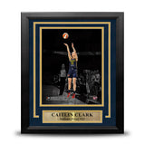 Caitlin Clark Shooting Action Indiana Fever 8" x 10" Framed WNBA Blackout Basketball Photo - Dynasty Sports & Framing 