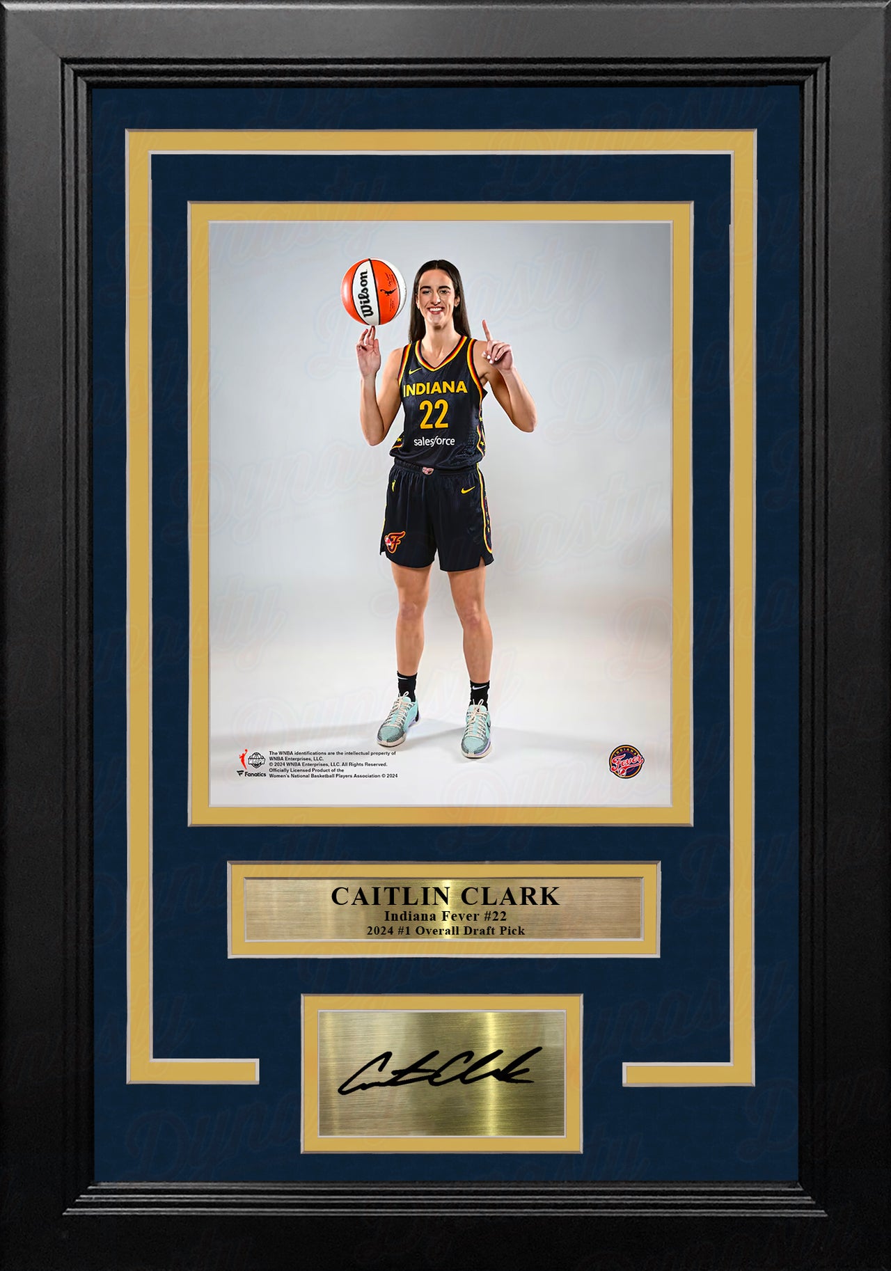 Caitlin Clark Number One Draft Pose Indiana Fever 8x10 Framed WNBA Photo with Engraved Autograph