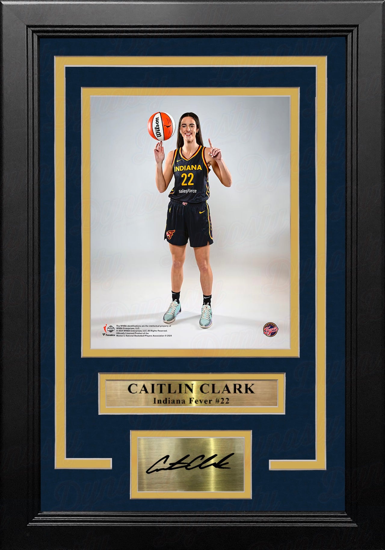 Caitlin Clark Number One Draft Pose Indiana Fever 8x10 Framed WNBA Photo with Engraved Autograph