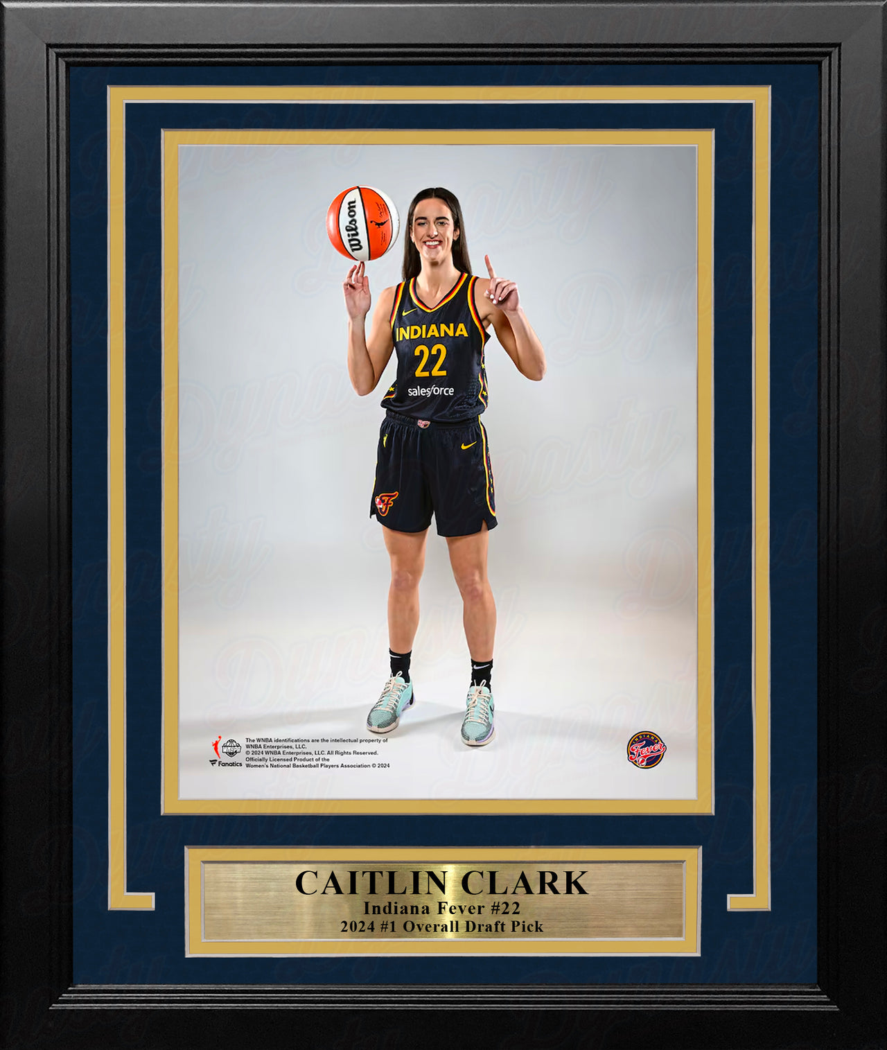 Caitlin Clark Number One Draft Pose Indiana Fever 8" x 10" Framed WNBA Basketball Photo