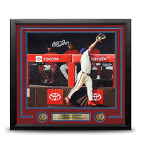 Cal Stevenson Robs the Mets Philadelphia Phillies Autographed 11" x 14" Framed Baseball Photo