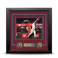 Cal Stevenson Robs the Mets Philadelphia Phillies Autographed 8" x 10" Framed Baseball Photo