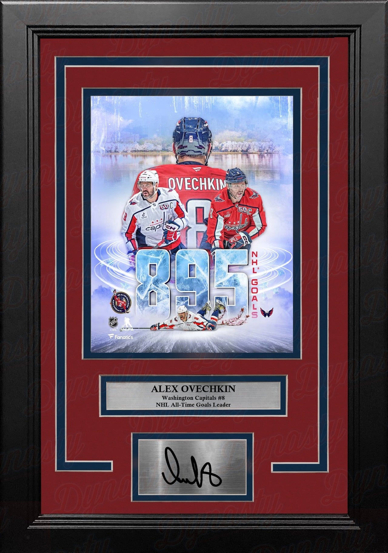 Alex Ovechkin Washington Capitals 895th Goal 8" x 10" Framed Collage Photo with Engraved Autograph