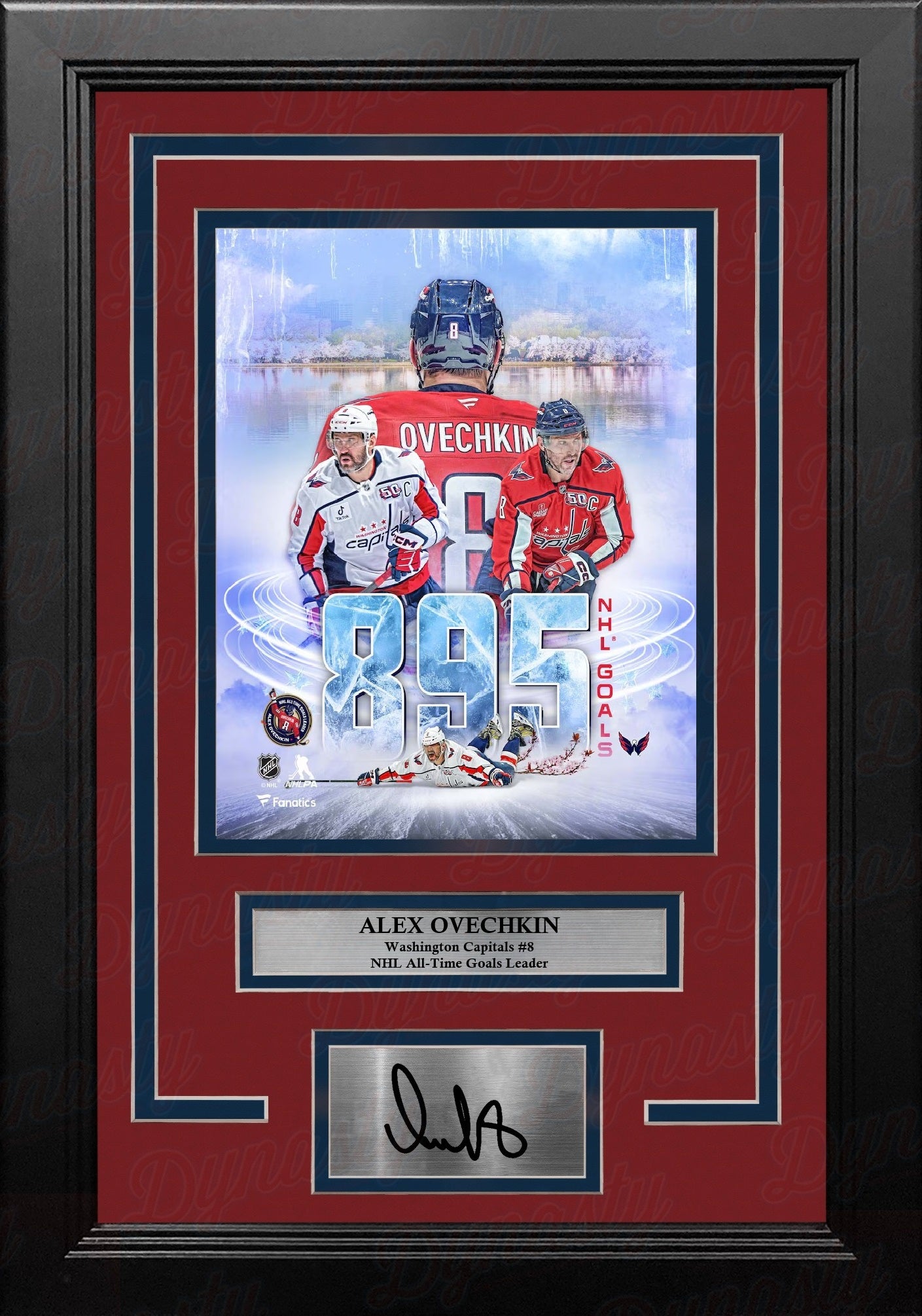 Alex Ovechkin Washington Capitals 895th Goal 8" x 10" Framed Collage Photo with Engraved Autograph