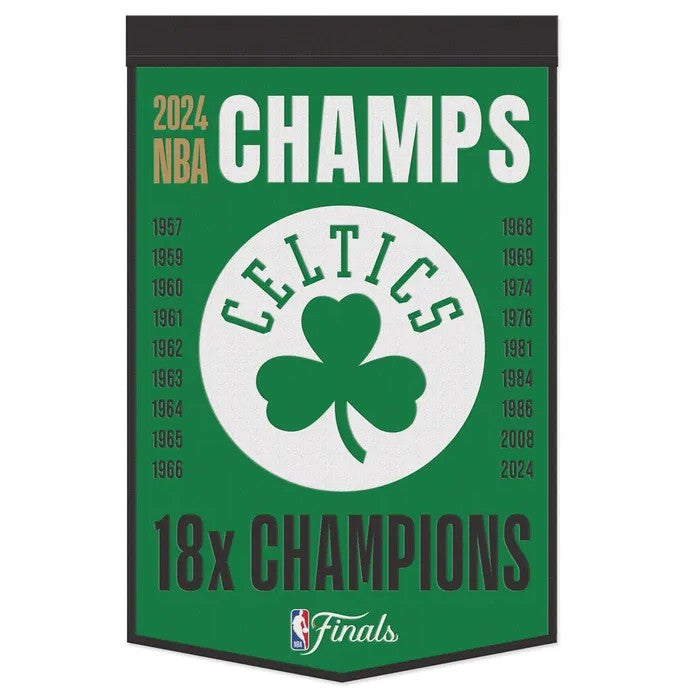Boston Celtics 18x World Champions NBA Dynasty Banner