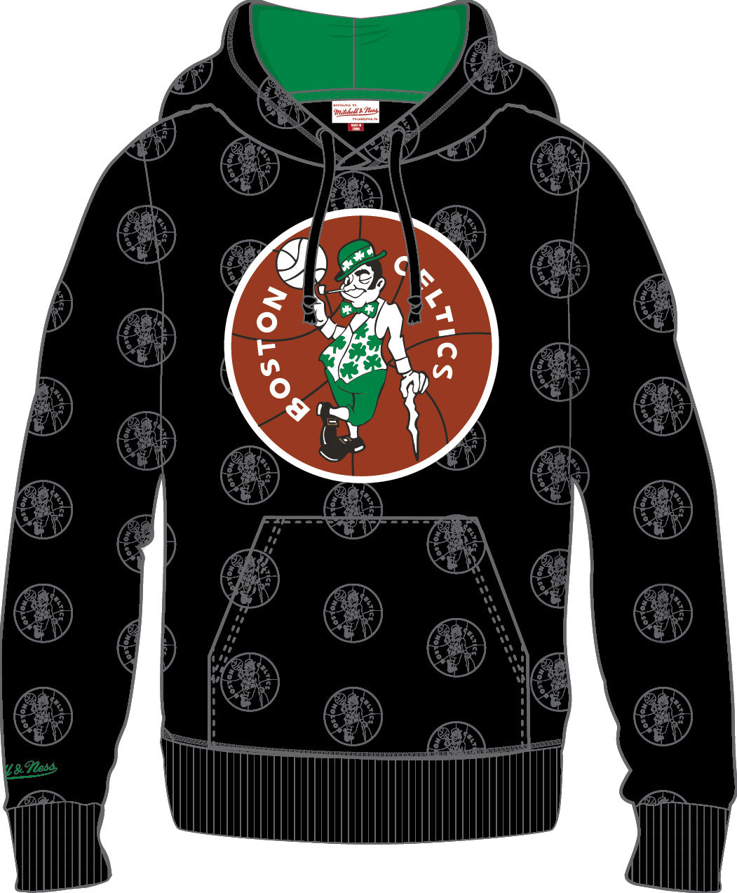 Boston Celtics Mitchell & Ness All Over Print Fleece Hoodie
