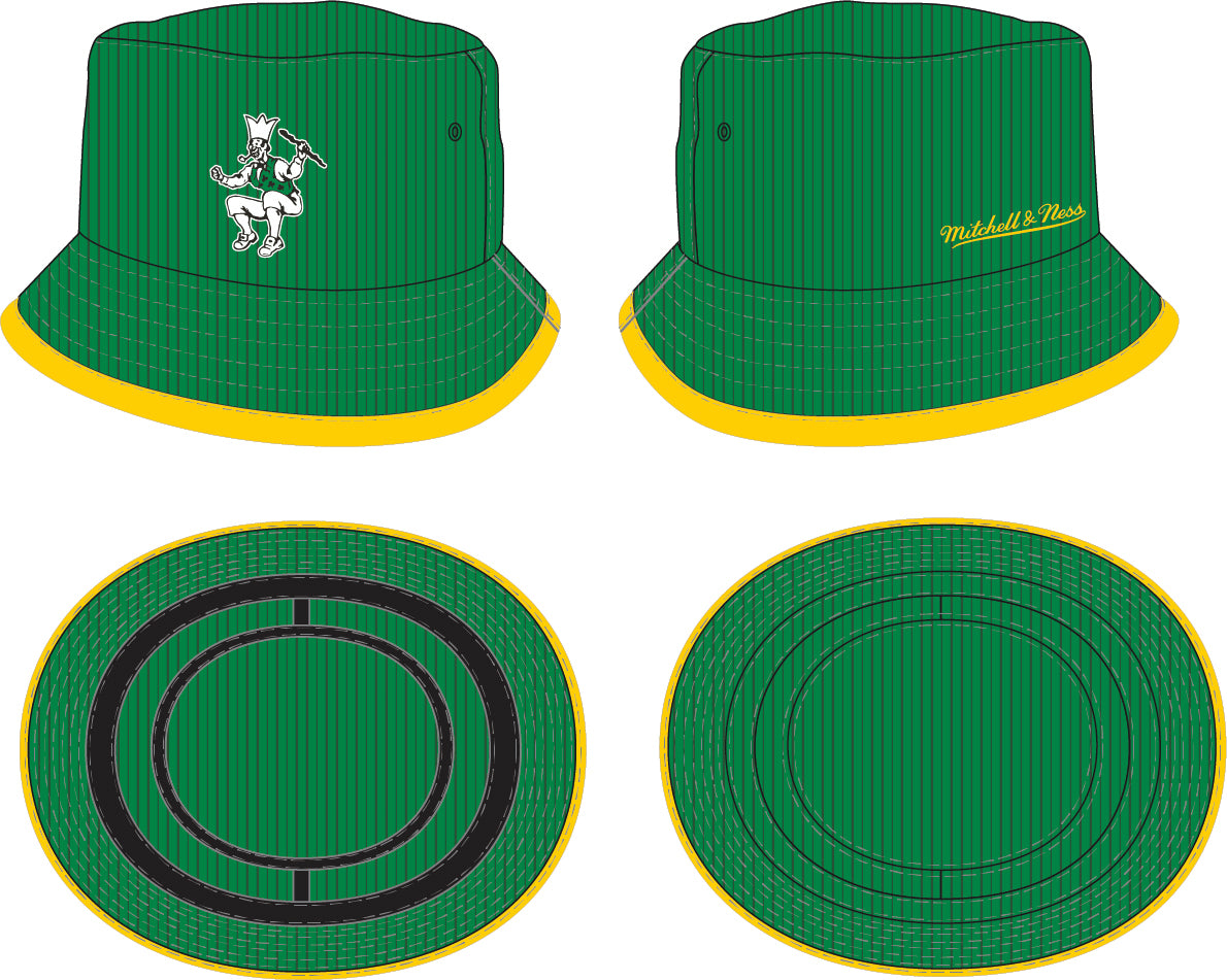 Boston Celtics Mitchell & Ness Hardwood Classics Bucket Hat