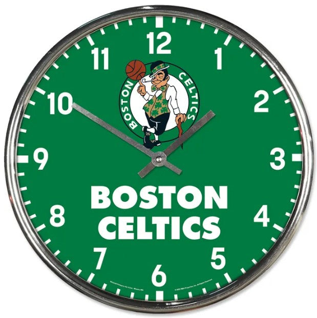 Boston Celtics Chrome Clock