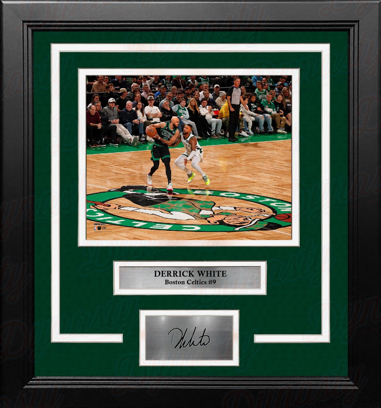Derrick White Battles Lillard Boston Celtics 8" x 10" Framed Basketball Photo with Engraved Autograph