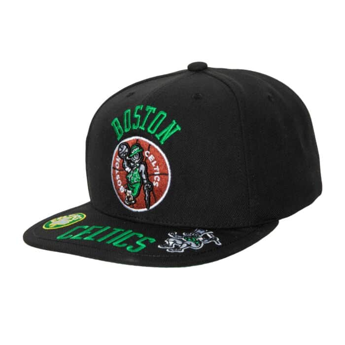 Boston Celtics Mitchell & Ness Front Loaded Snapback Hat - Dynasty Sports & Framing 