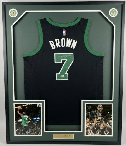 Jaylen Brown Boston Celtics Autographed Framed Licensed Black Basketball Jersey