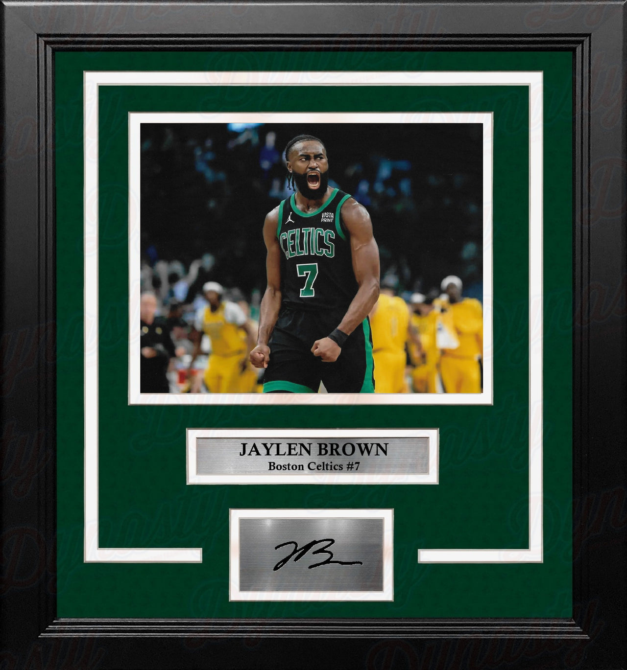 Jaylen Brown Celebration Boston Celtics 8" x 10" Framed Basketball Photo with Engraved Autograph