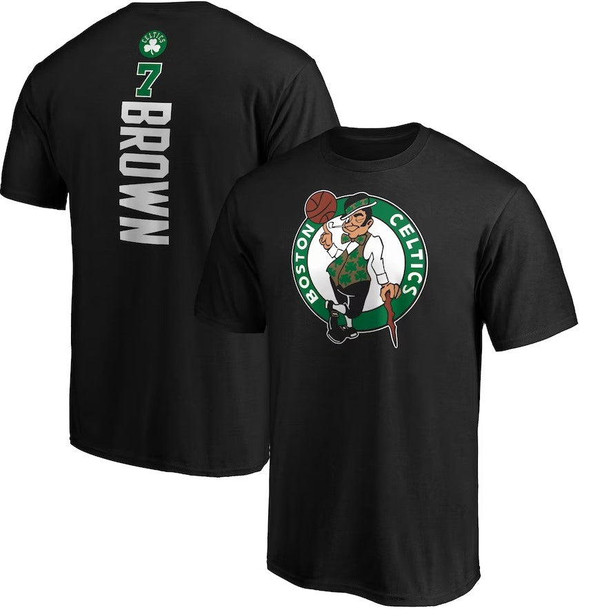 Jaylen Brown Boston Celtics Playmaker Name & Number T-Shirt - Black