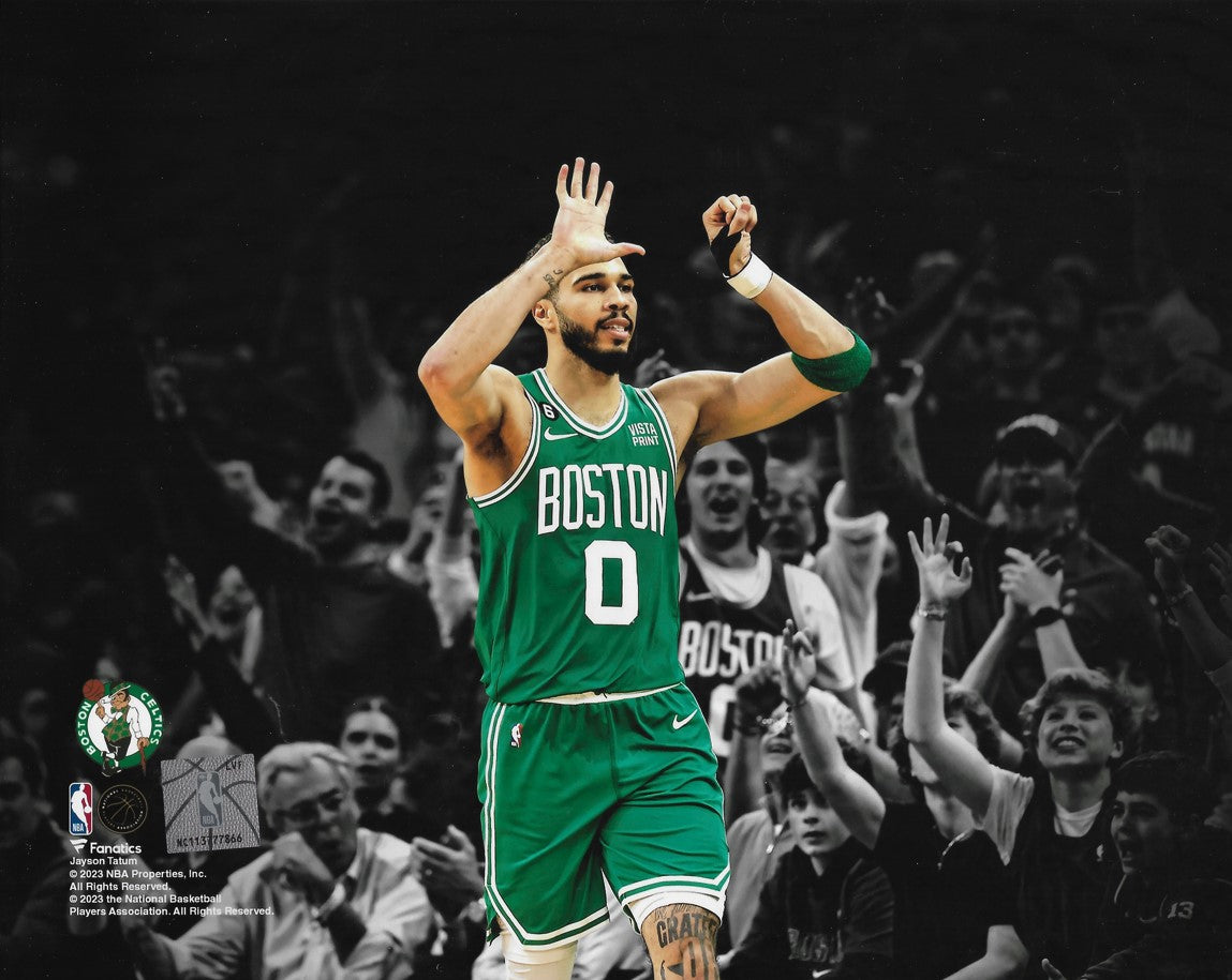 Jayson Tatum 51-Point Game 7 Boston Celtics 8" x 10" Blackout Basketball Photo