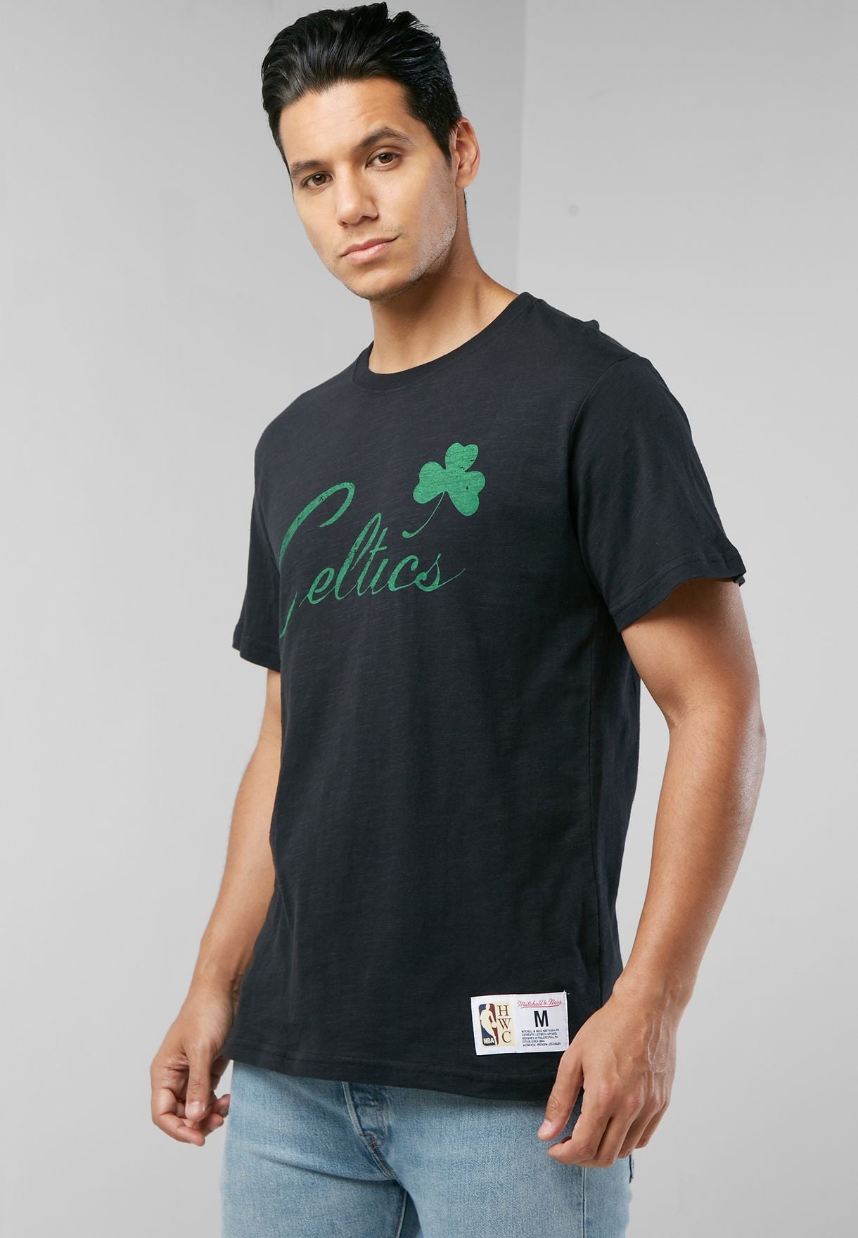 Boston Celtics Mitchell & Ness Legendary Slub T-Shirt - Black - Dynasty Sports & Framing 