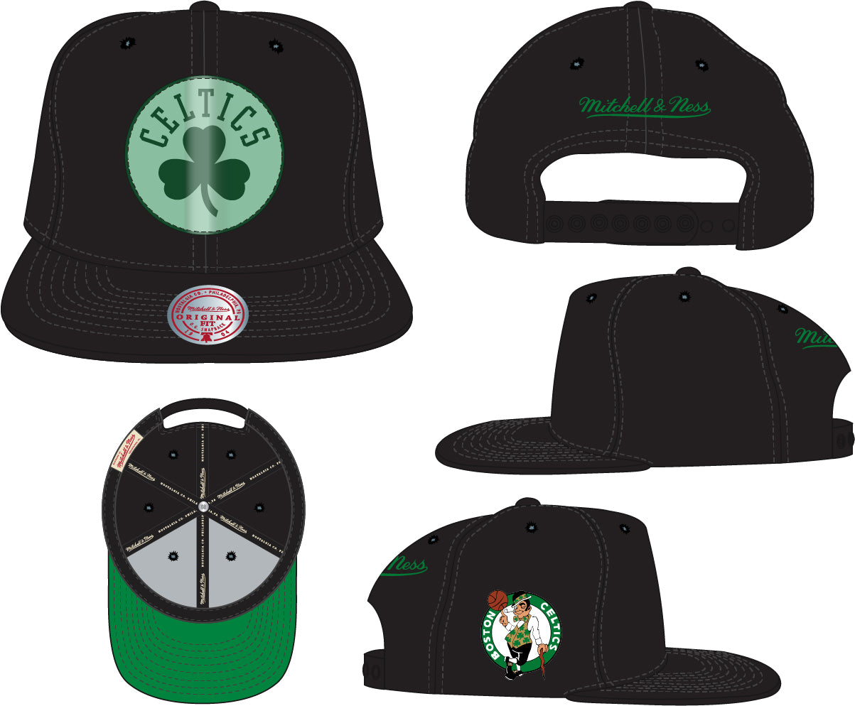 Boston Celtics Mitchell & Ness Now You See Me Hardwood Classics Snapback Hat