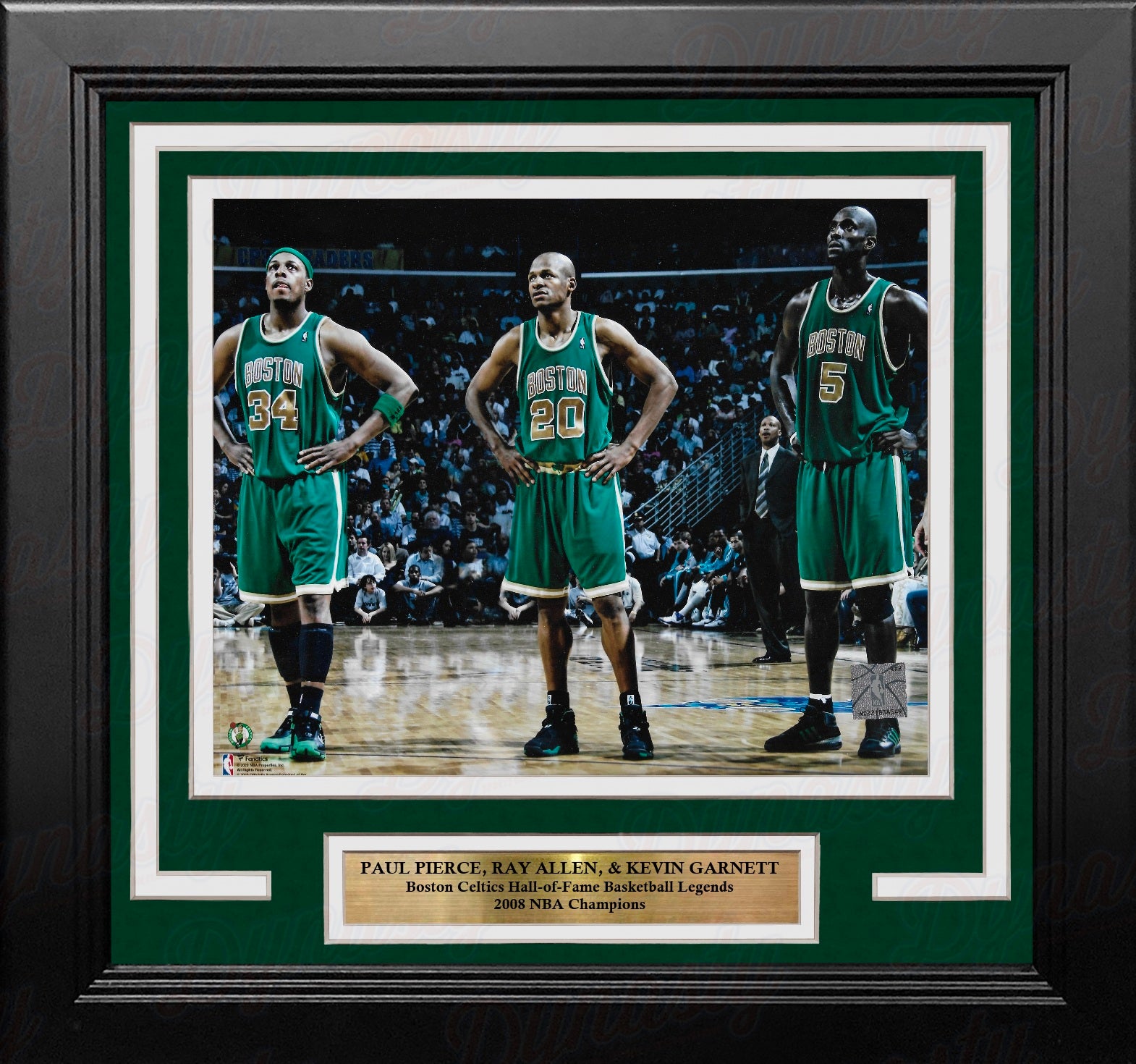 Paul Pierce, Ray Allen, & Kevin Garnett in Action Boston Celtics 8" x 10" Framed Basketball Photo