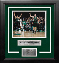 Payton Pritchard Celebration Boston Celtics 8" x 10" Framed Basketball Photo with Engraved Autograph - Dynasty Sports & Framing 