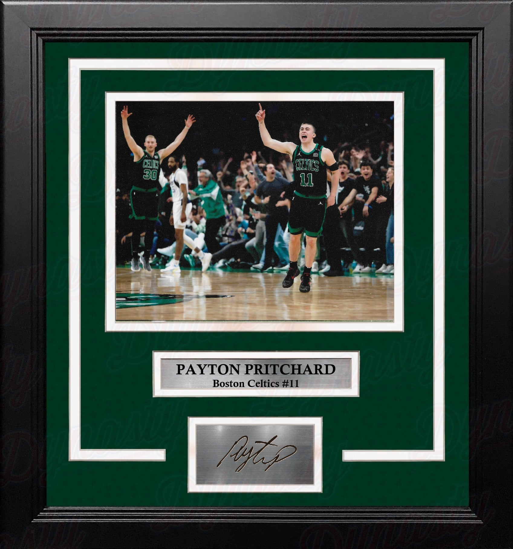 Payton Pritchard Celebration Boston Celtics 8" x 10" Framed Basketball Photo with Engraved Autograph
