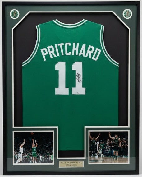 Payton Pritchard Boston Celtics Autographed Framed Basketball Jersey