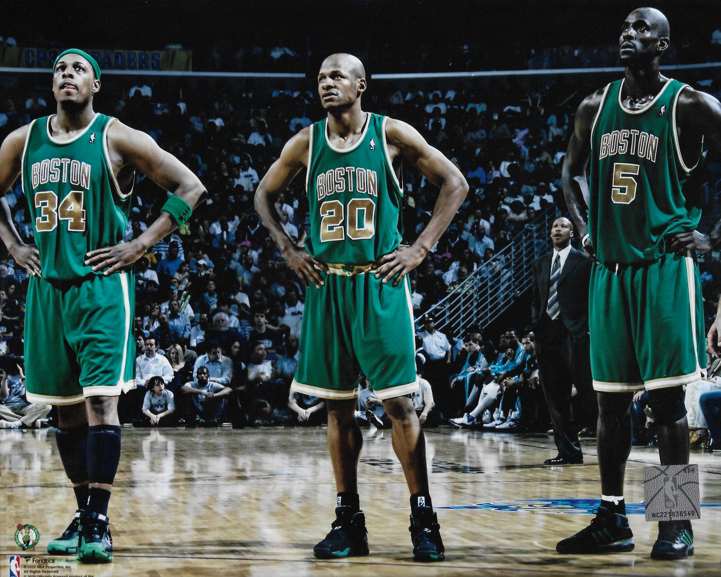 Paul Pierce, Ray Allen, & Kevin Garnett in Action Boston Celtics 8" x 10" Basketball Photo