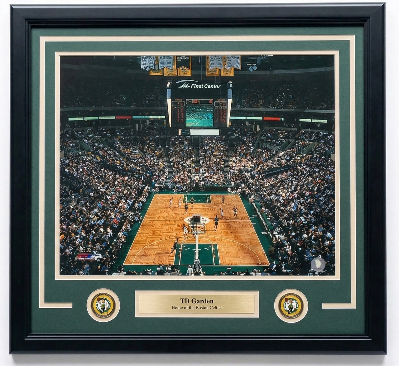 Boston Celtics TD Garden 16" x 20" Framed Basketball Stadium Photo