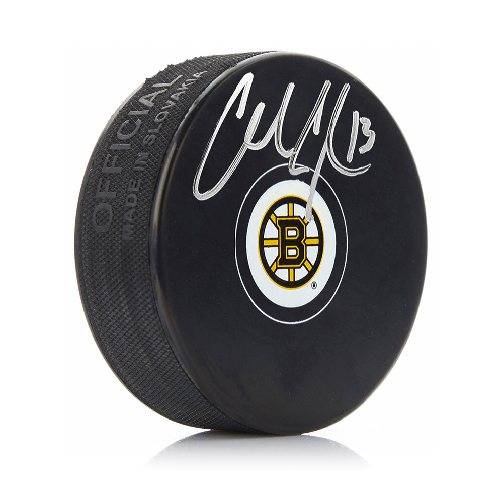 Charlie Coyle Boston Bruins Autographed Hockey Puck
