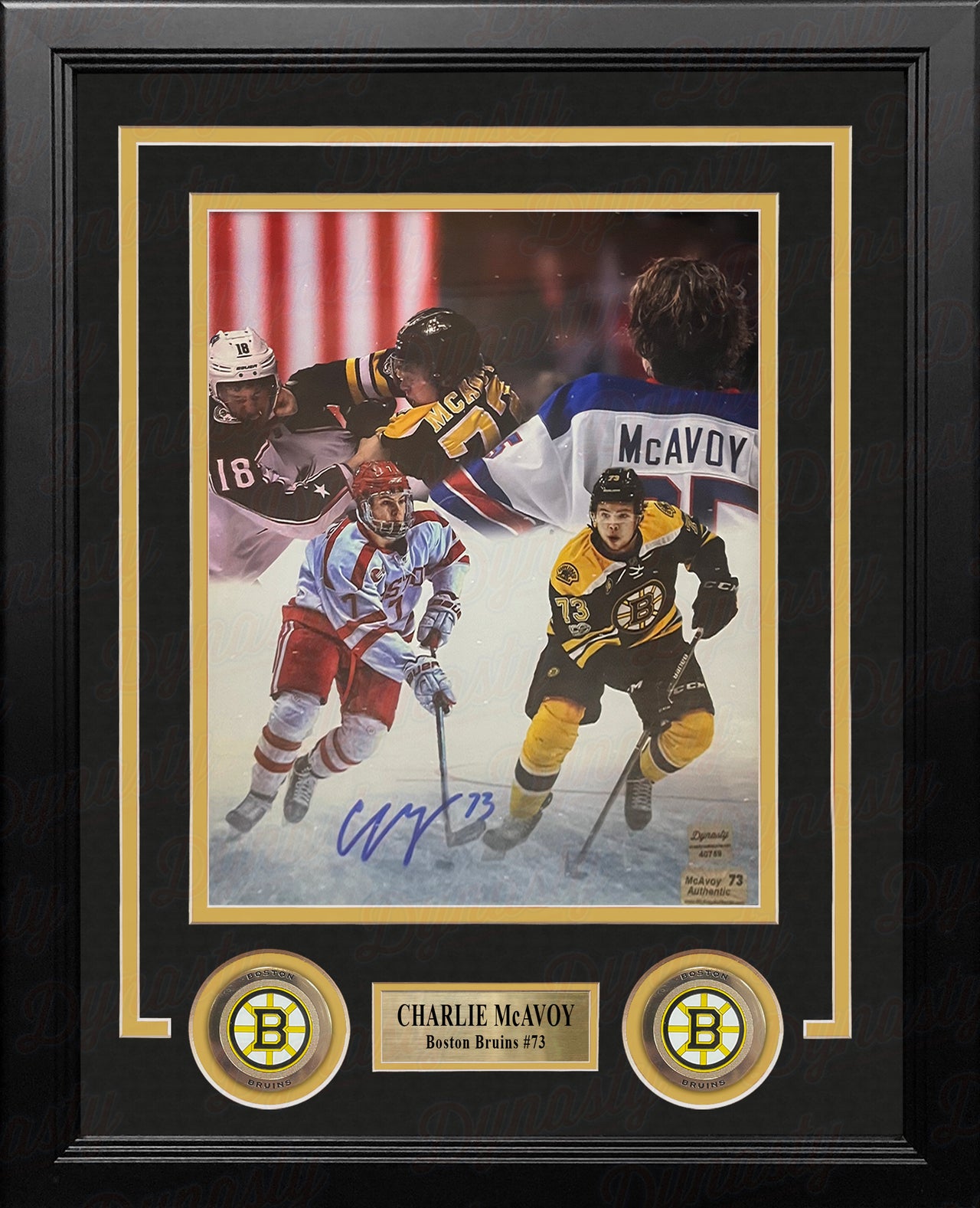 Charlie McAvoy Boston Bruins Autographed 8" x 10" Framed Collage Hockey Photo