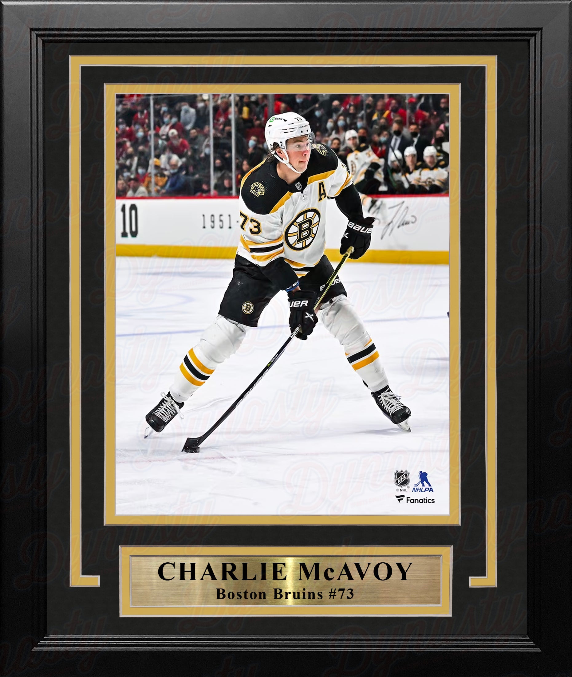 Charlie McAvoy in Action Boston Bruins 8" x 10" Framed Vertical Hockey Photo