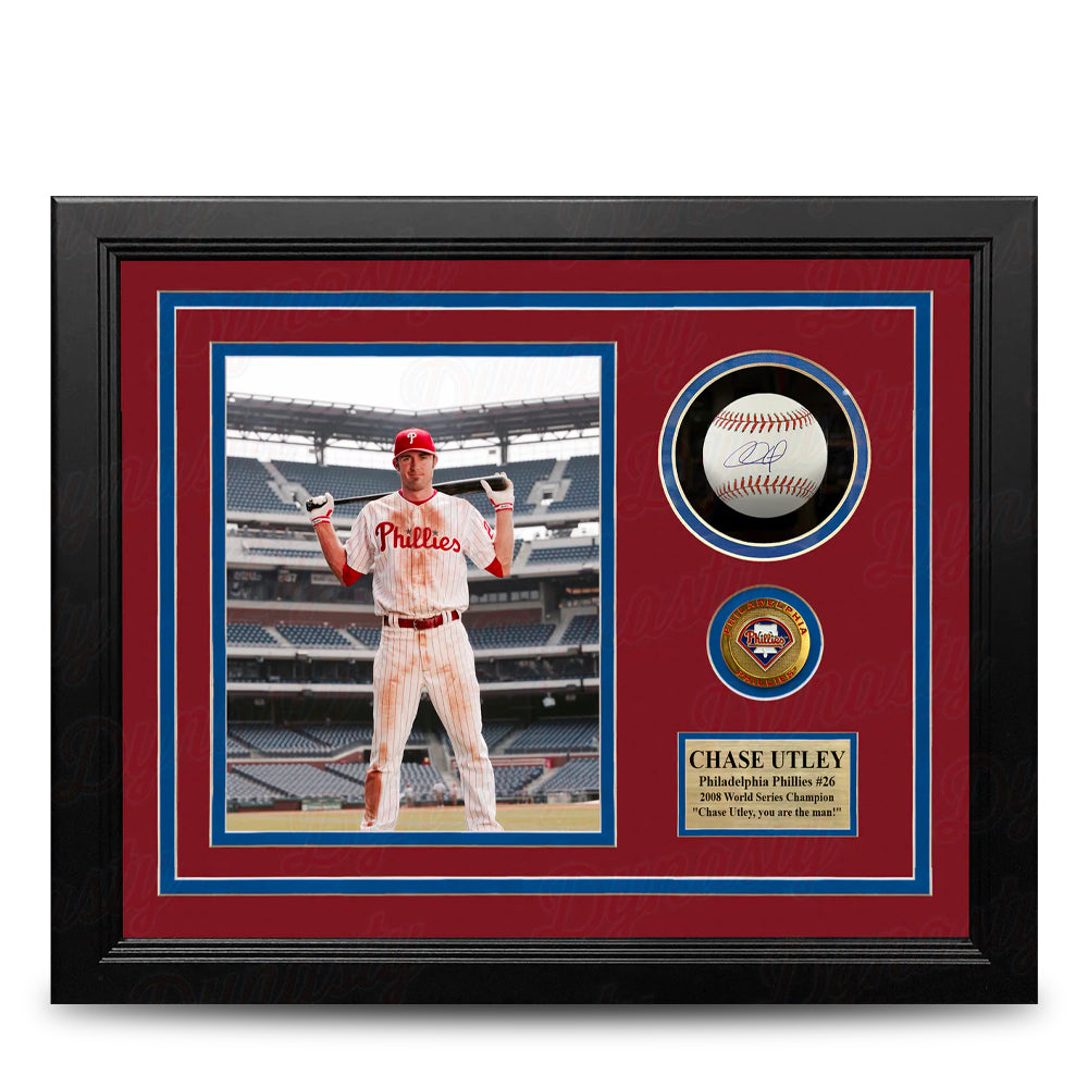 Chase Utley Philadelphia Phillies Autographed Framed Baseball