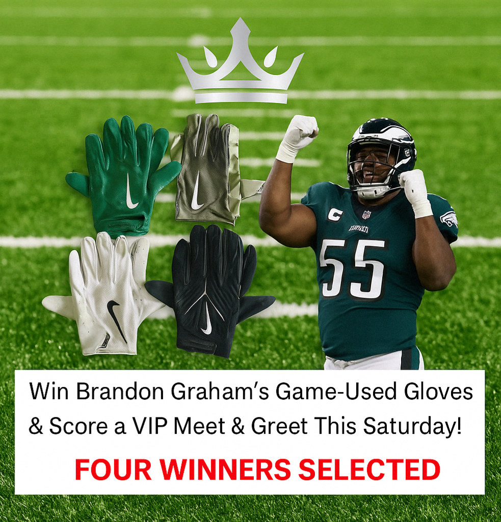Brandon Graham Game-Used Gloves & VIP Experience Raffle