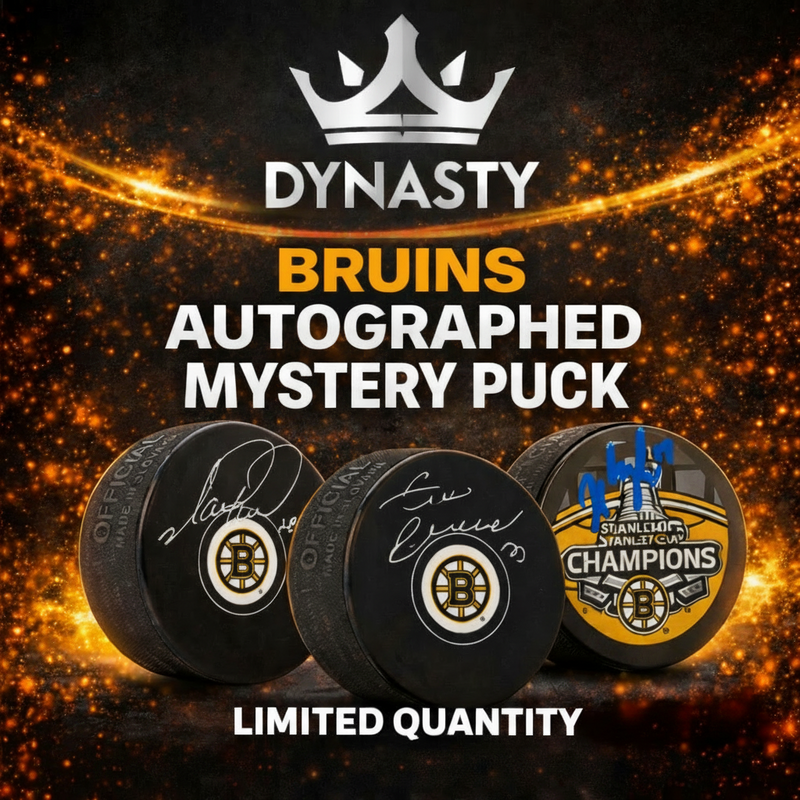 Boston Bruins Autographed Mystery Puck Drop - Dynasty Sports & Framing 