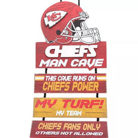 Kansas City Chiefs Wooden Man Cave Dangle Sign