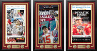 Patrick Mahomes Kansas City Chiefs Super Bowl Champions Framed Newspapers (3 Super Bowls)