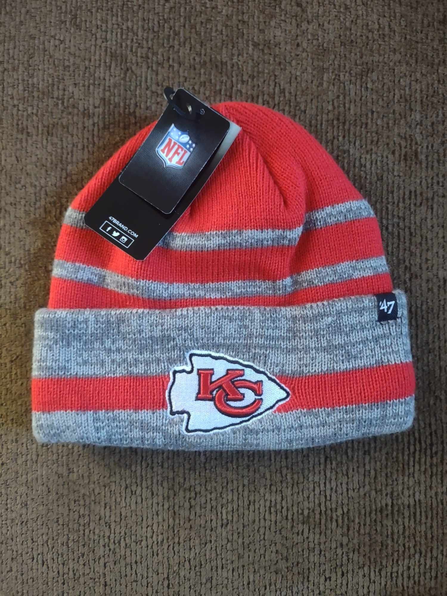 Kansas City Chiefs '47 Brand Striped Knit Hat