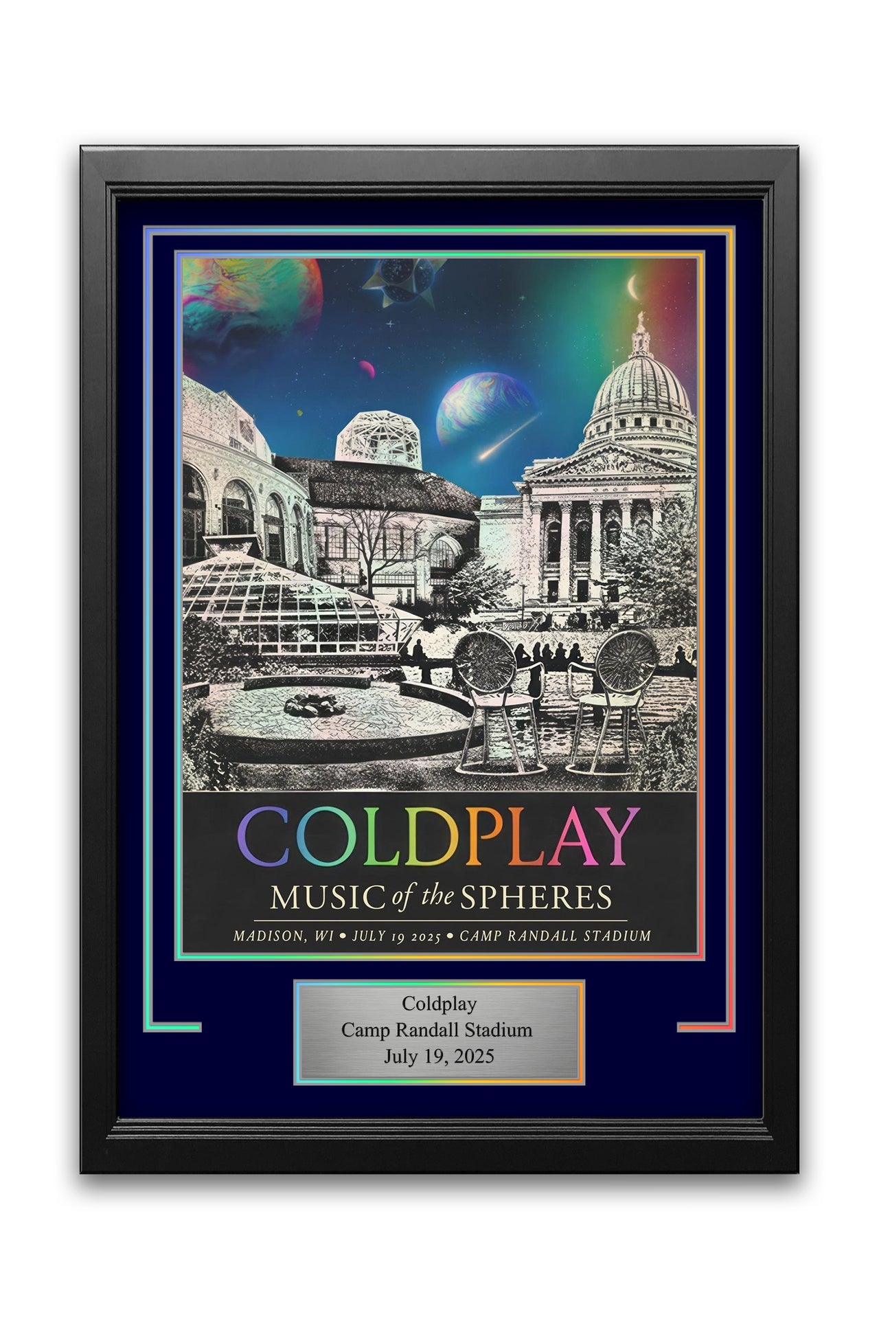 Coldplay Music of the Spheres Camp Randall Stadium Concert Poster Frame Kit