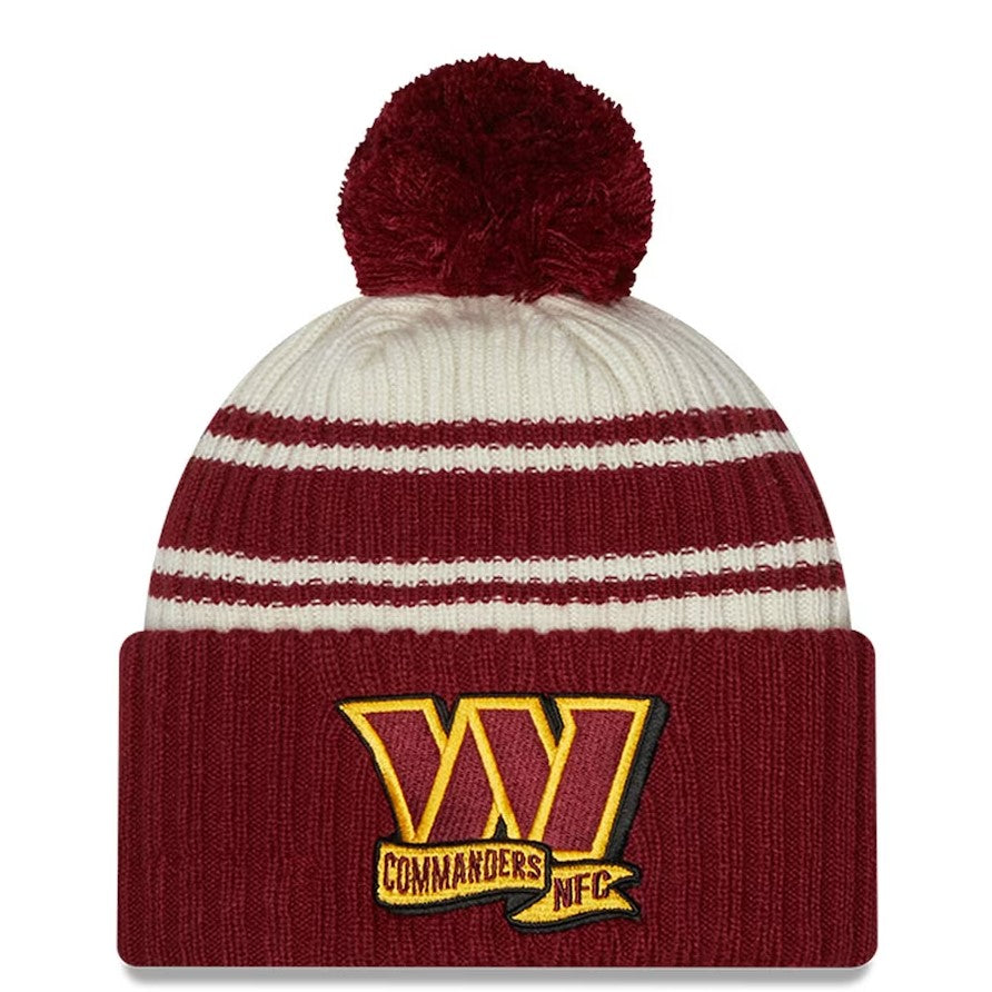 Washington Commanders New Era Sideline Pom Knit Hat